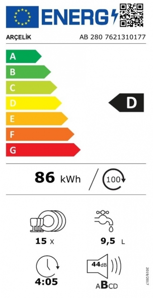 Arçelik AB 280 Bulaşık Makinesi