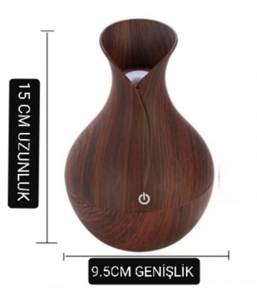 YK Design Vazo Kahverengi Hava Nemlendirici