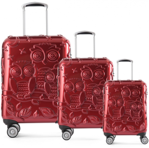 ÇÇS 5216 Owl ABS 3'lü Valiz Seti