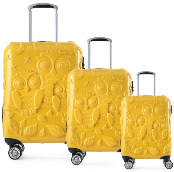 ÇÇS 5216 Owl ABS 3'lü Valiz Seti