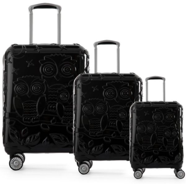ÇÇS 5216 Owl ABS 3'lü Valiz Seti