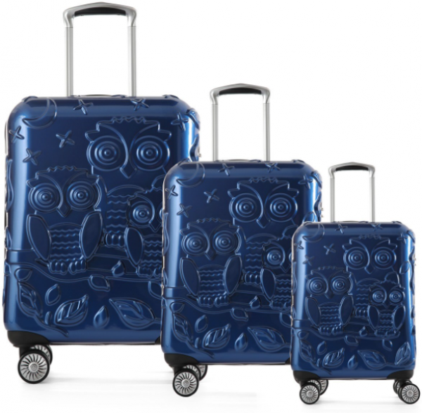 ÇÇS 5216 Owl ABS 3'lü Valiz Seti