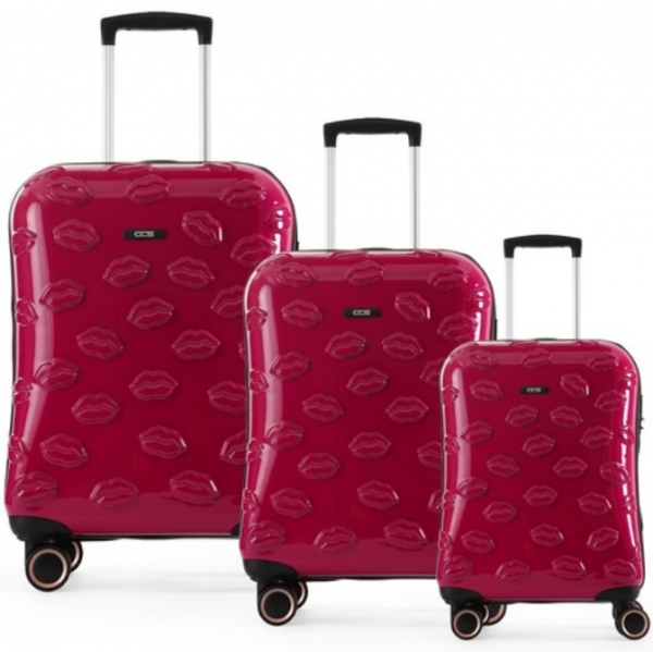 ÇÇS 5218 Lips ABS 3'lü Valiz Seti