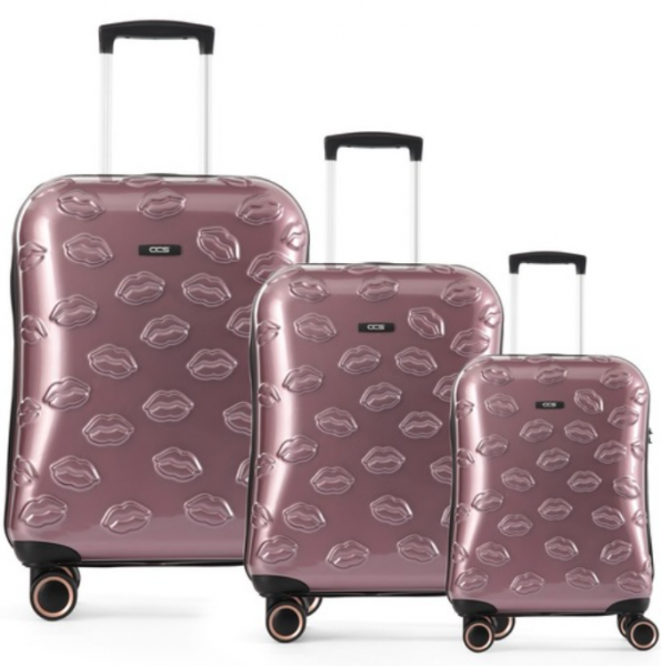 ÇÇS 5218 Lips ABS 3'lü Valiz Seti