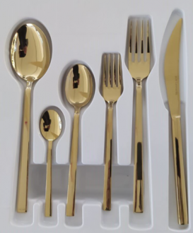 PM Leonardo Napoli Titanyum Gold 42 Parça Çatal Kaşık Bıçak Takımı