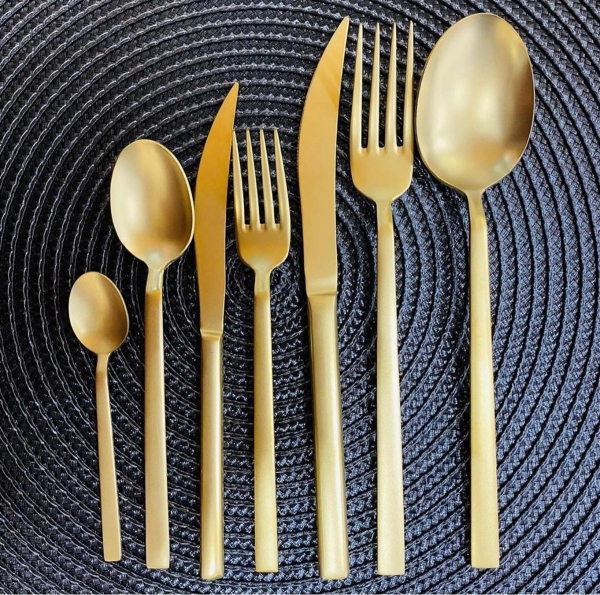 PM Leonardo Seta Gold 42 Parça Çatal Kaşık Bıçak Takımı