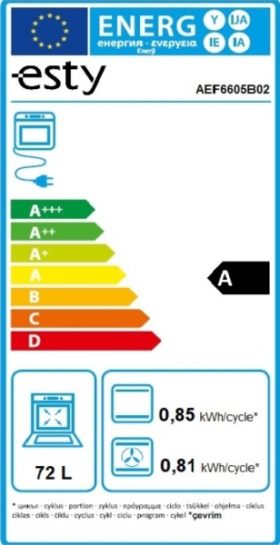Esty AEF6605B02 Ankastre Fırın