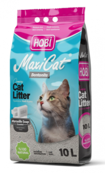 Hobi Maxicat Marsilya Sabunlu Bentonit 10 lt Kedi Kumu (10 lt)