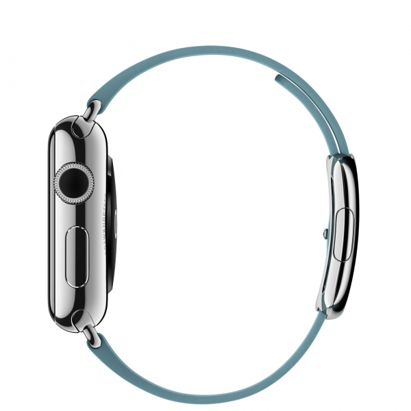 Apple Watch (38 mm) Paslanmaz Çelik Kasa ve Modern Tokalı Kutup Mavisi Kayış (Büyük Boy) Akıllı Saat
