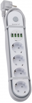 Sword ‎SW-IP4U Akım Korumalı Priz