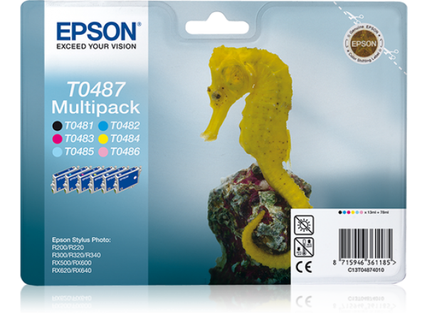 Epson T0487 Kartuş (Siyah / Sarı / Mavi / Kırmızı / Açık Kırmızı / Açık Mavi)