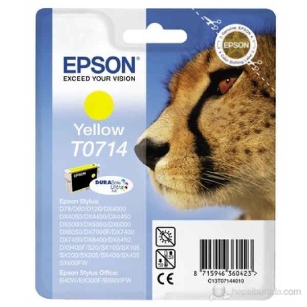 Epson T0714 Kartuş (Sarı)