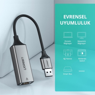 Ugreen 50922 USB 3.0 to Gigabit Ethernet Dönüştürücü