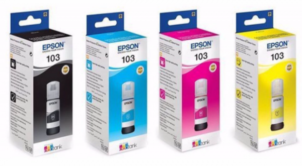Epson 103 Tank Mürekkebi (Siyah / Sarı / Mavi / Kırmızı)