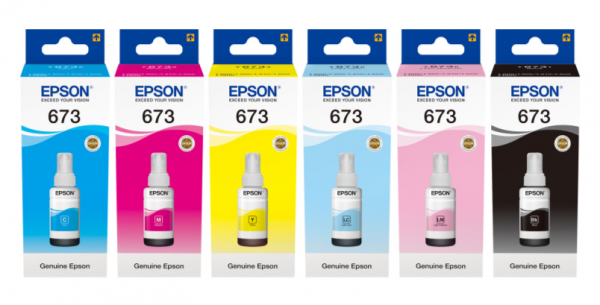 Epson 673 Tank Mürekkebi (Siyah / Sarı / Mavi / Kırmızı / Açık Kırmızı / Açık Mavi)