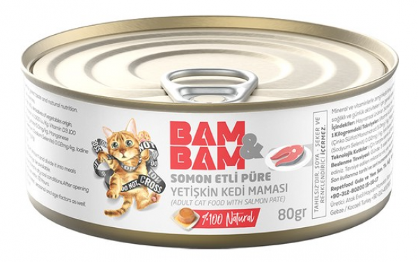 Bam&Bam Bam&bam Somonlu Yetişkin 80 gr Kedi Maması
