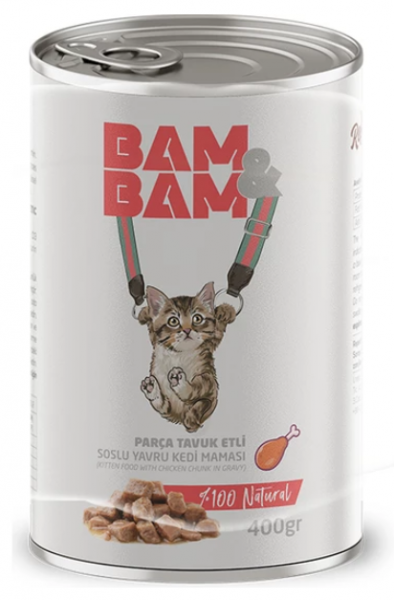 Bam&Bam Bam&bam Tavuklu Soslu Yavru 400 gr Kedi Maması