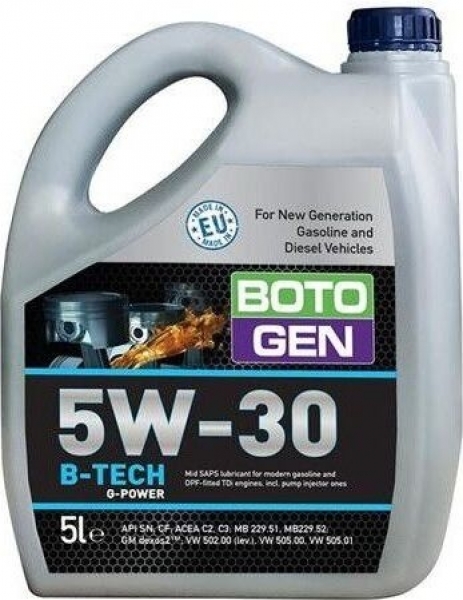 Botogen B-Tech G-Power 5W-30 Motor Yağı (5 litre)