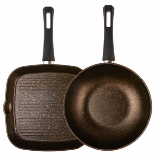Karaca Biogranit 2 Parça Wok ve Grill Tava Seti
