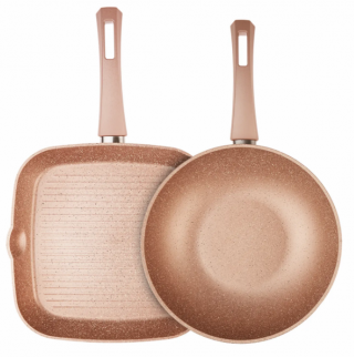 Karaca Biogranit 2 Parça Wok ve Grill Tava Seti