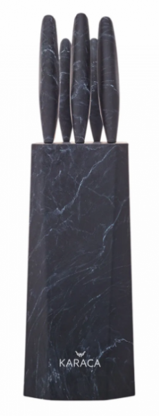 Karaca Bianco Black Standlı Bıçak Seti 6 Parça