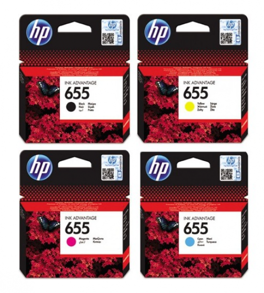 HP 655 Kartuş (Siyah / Sarı / Mavi / Kırmızı)