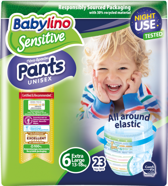 Babylino Sensitive Külot Bez 6 Beden Bebek Bezi