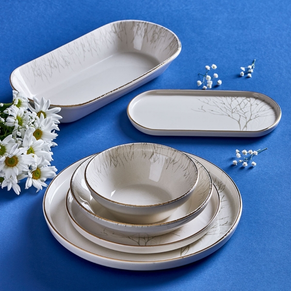 Neva Çınar Naturel N3194 27 Parça Yemek Takımı