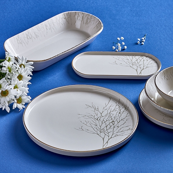 Neva Çınar Naturel N3194 27 Parça Yemek Takımı