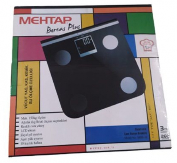 Mehtap Boreas Plus Cam Dijital Banyo Tartısı