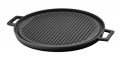 Lava Döküm Yuvarlak Griddle Düz ve Izgara Tava 34 cm resim