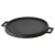 Lava Döküm Yuvarlak Griddle Düz ve Izgara Tava 34 cm