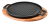 Lava Ahşap Altlıklı Yuvarlak Griddle Izgara Tava 34 cm