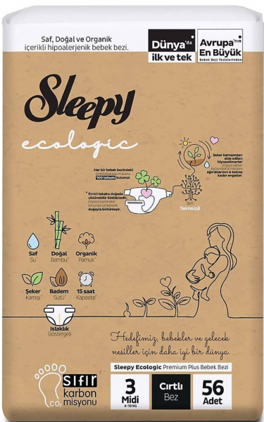 Sleepy Ecologic 3 Beden Bebek Bezi