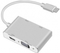 Alfais 4498 USB 3.1 Type C to HDMI VGA DVI USB 3.0 resim