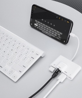 Concord Lightning to HDMI Ethernet USB Lightning Dönüştürücü