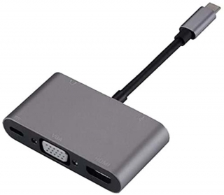 Concord Type-C to HDMI VGA AUX USB-C USB-A Dönüştürücü