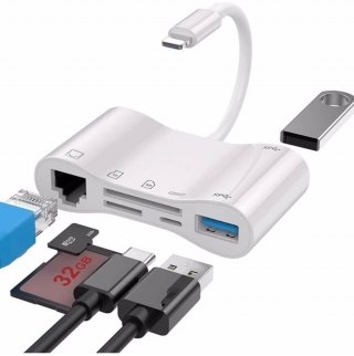 Concord Lightning to Ethernet USB 3.0 SD TF Dönüştürücü