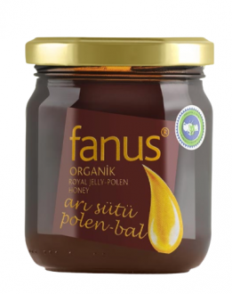Fanus Organik Arısütü Polen Bal Karışımı 240 gr