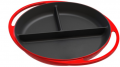 Lava Döküm Üç Bölmeli Yuvarlak Metal Kulplu Sahan Tava 24 cm resim