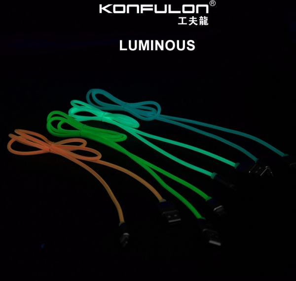 Konfulon S40 Fosforlu Şarj Kablosu