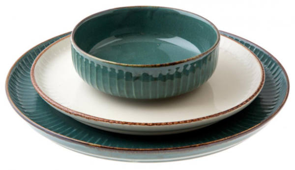 Jumbo Terracota 18 Parça Yemek Takımı (Yeşil)