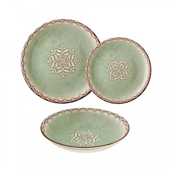 Jumbo Zest Green 18 Parça Yemek Takımı