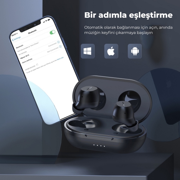 Mpow M12 Tam Kablosuz Kulaklık