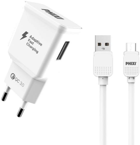 Phixi QCH202M Şarj Aleti (USB Micro-B)