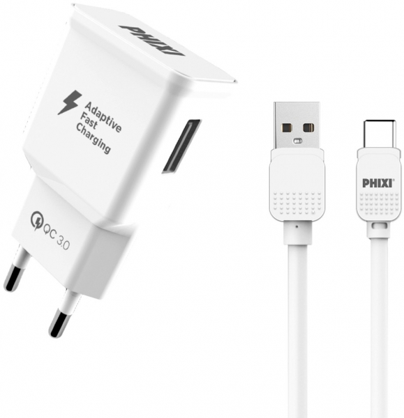 Phixi QCH202T Şarj Aleti (USB Type-C)