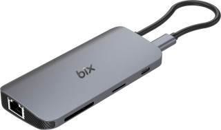 Bix BX10HB Pro Type-C to USB 3.2 HDMI PD SD TF RJ45 Dönüştürücü