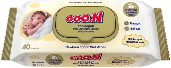 Goon Yenidoğan Pamuklu Islak Mendil