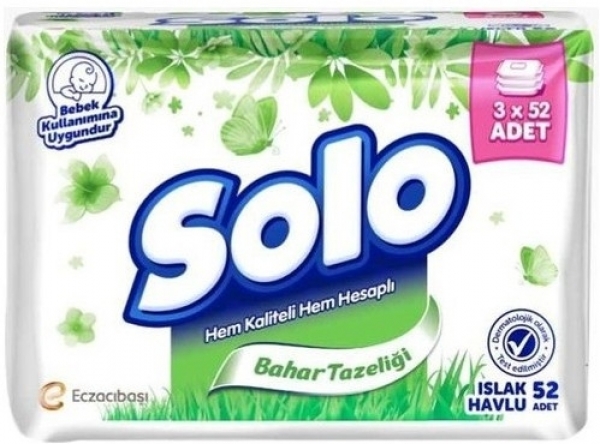 Solo Bahar Tazeliği Islak Havlu (52 Yaprak)
