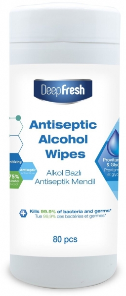 Deep Fresh Alkollü Antiviral Kutulu Islak Mendil (80 Yaprak)